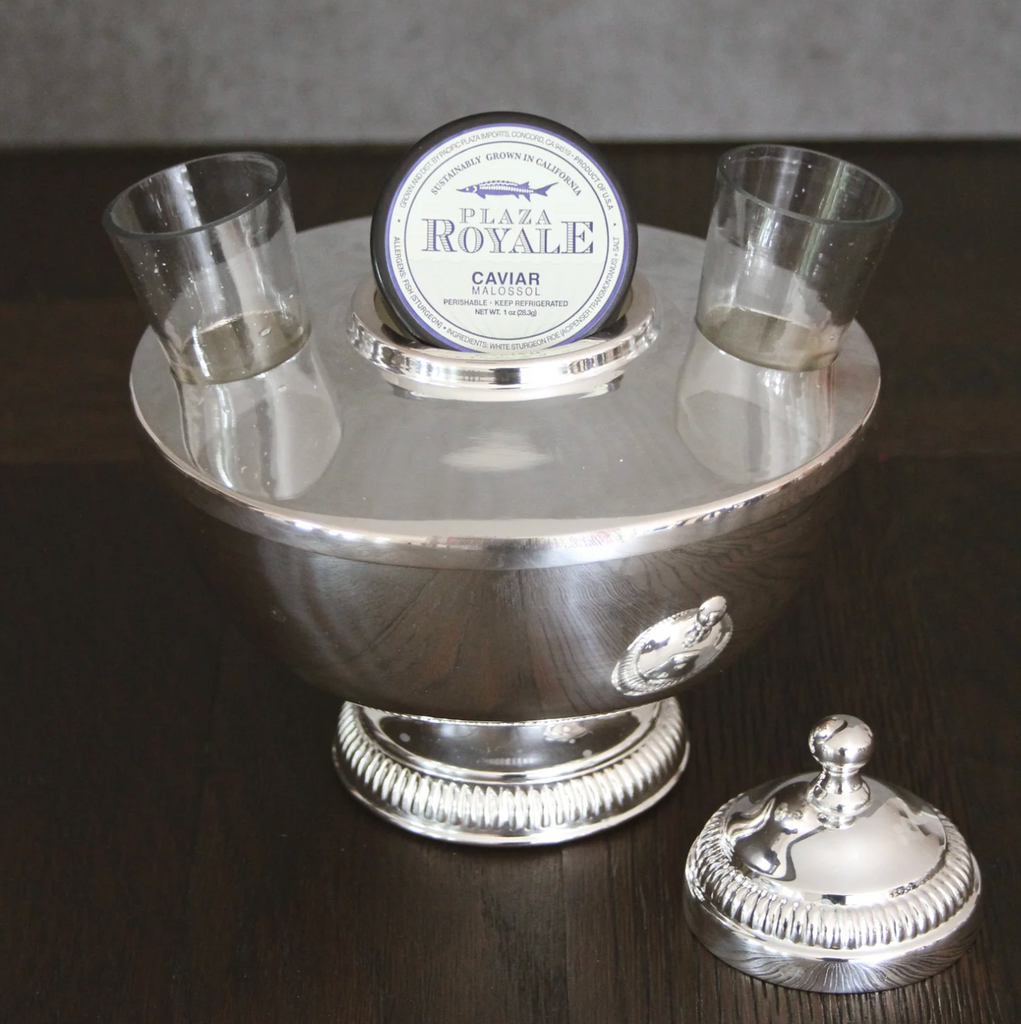 Silver Caviar Server Set